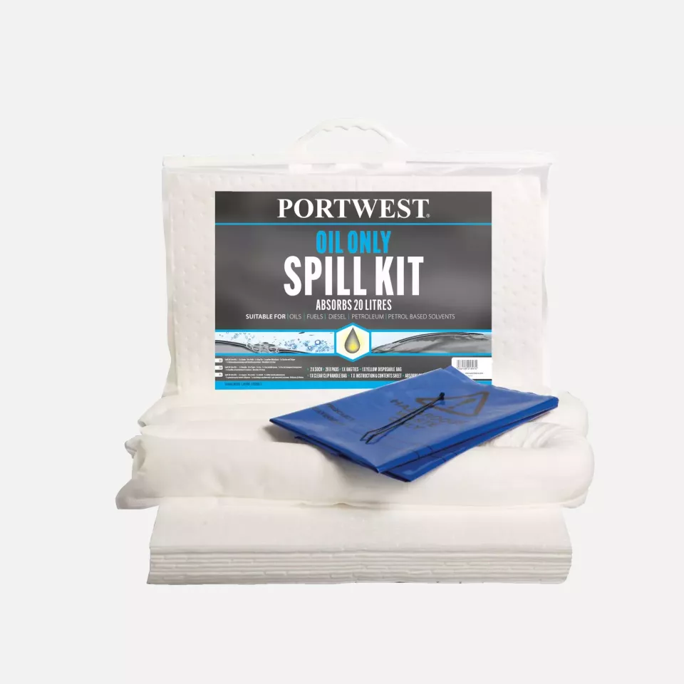 Portwest SM60WHR, 20 Litre Oil Only Kit, White, image 1, gallery thumbnail