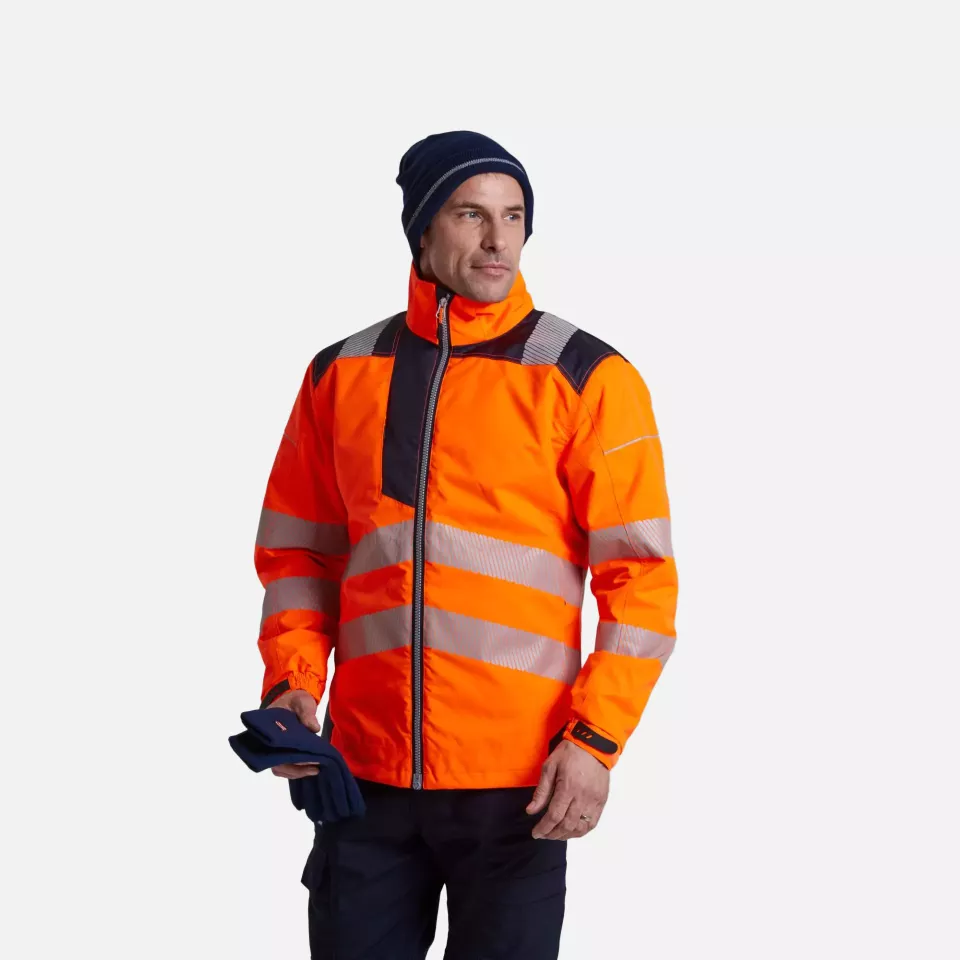 Portwest T402OBR, PW3 Hi-Vis Softshell (3L), Orange/Black, image 3, gallery thumbnail