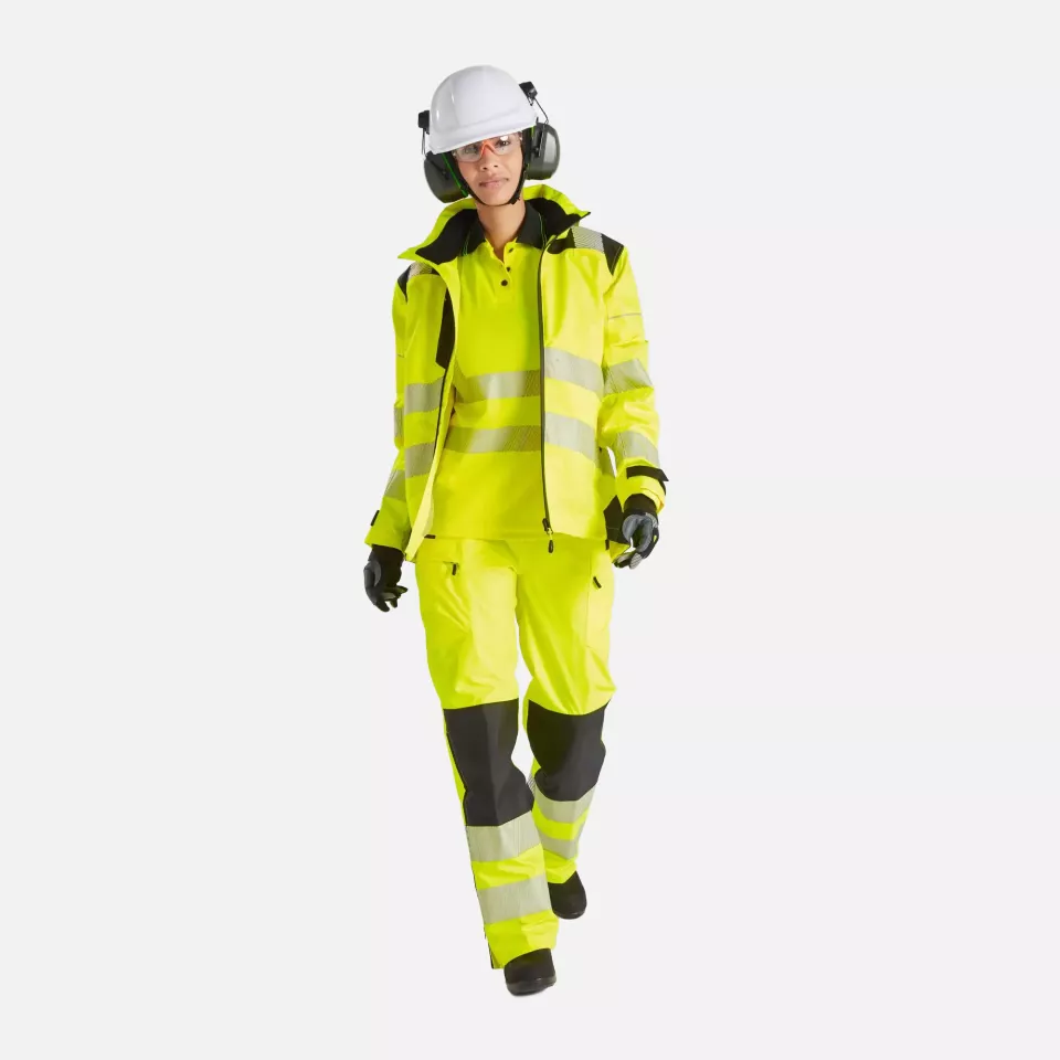 Portwest PW389YBR, PW3 Hi-Vis Women's Rain Jacket, Yellow/Black, image 10, gallery thumbnail