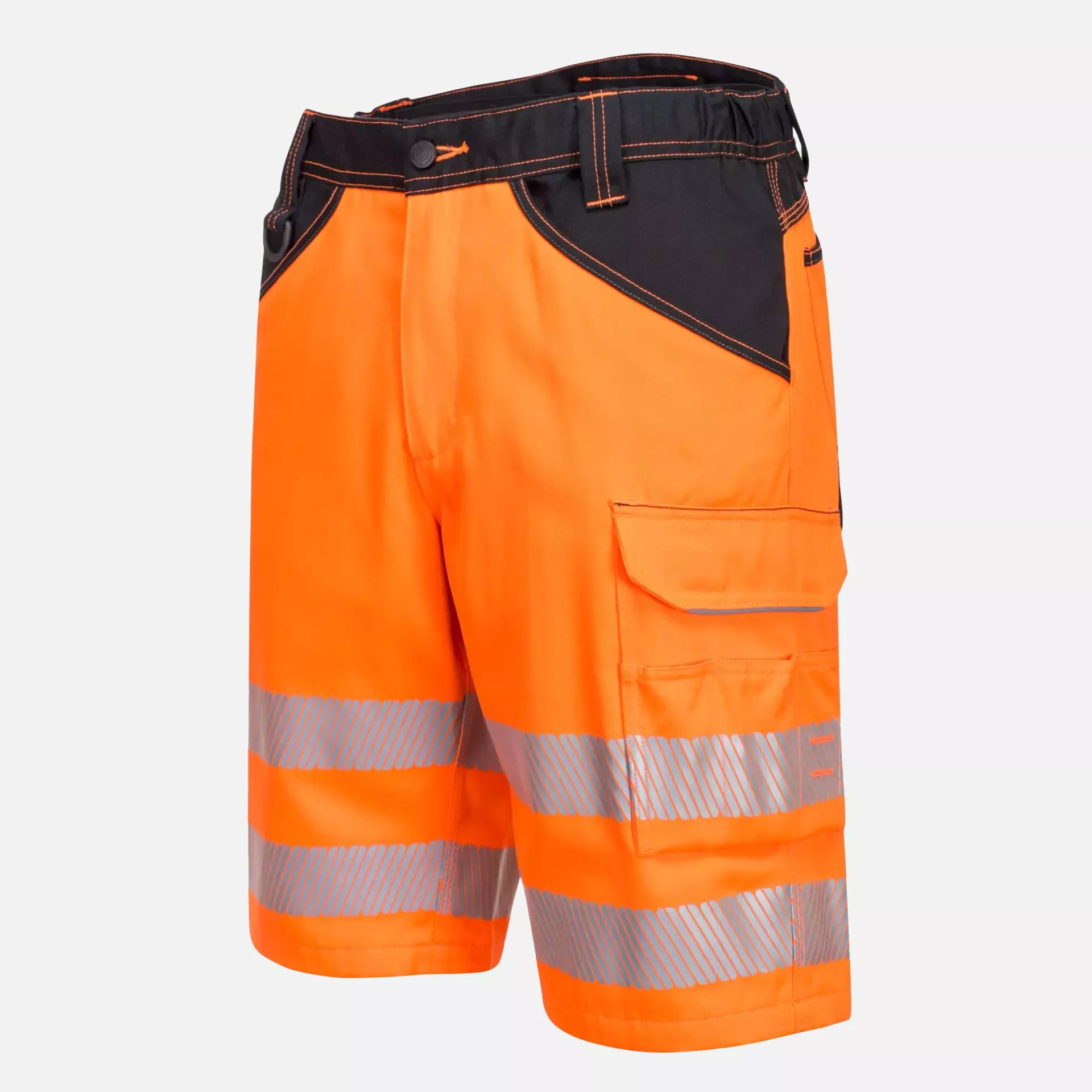 Portwest PW348OBR, PW3 Hi-Vis Shorts, Orange/Black, image 4