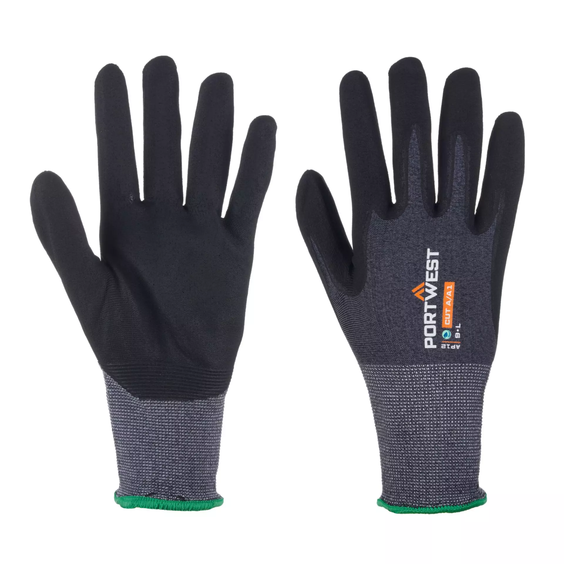 Portwest AP12G8R, SG Grip15 Eco Nitrile Glove, Grey/Black, image 3