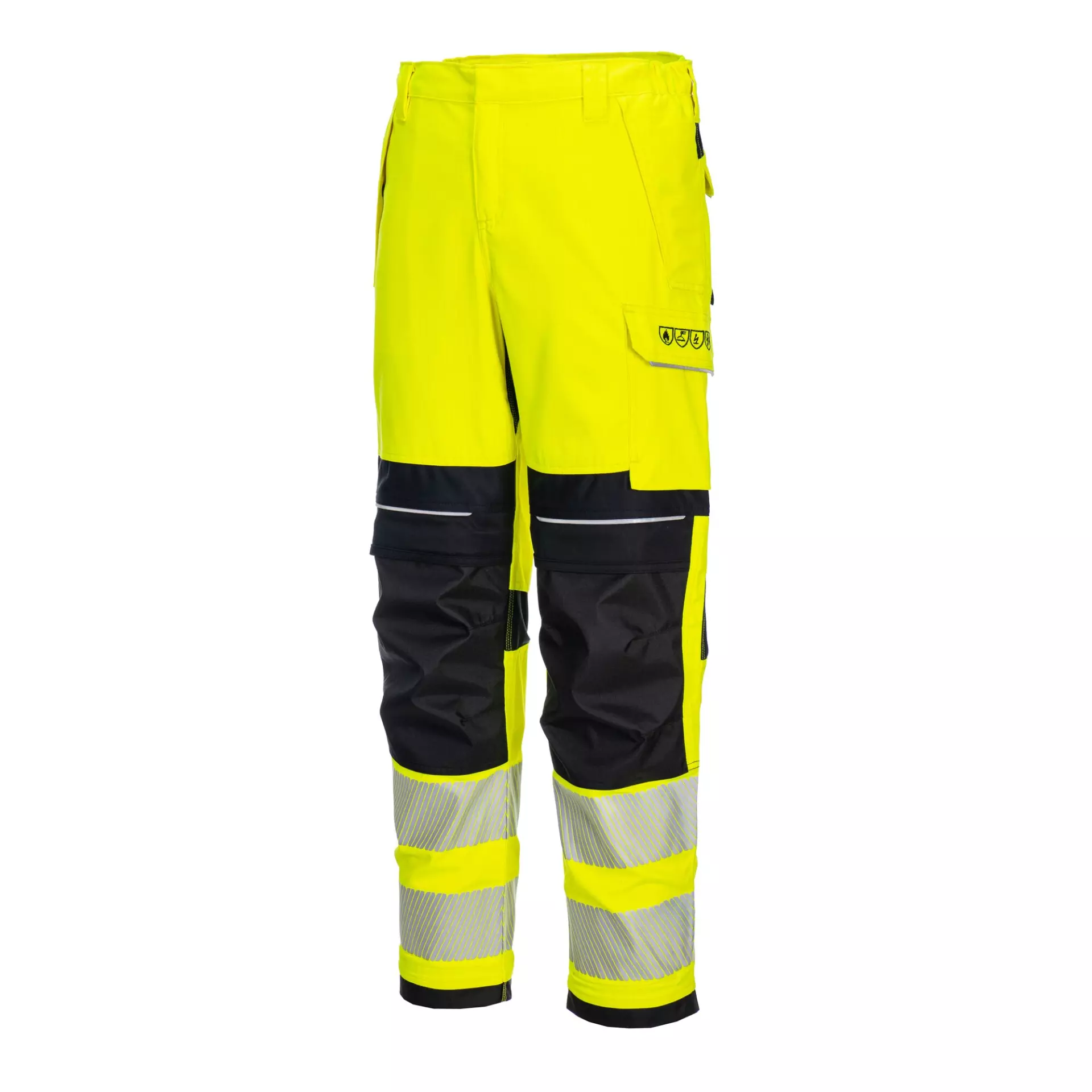 Portwest FR409YBR, PW3 FR Modaflame Hi-Vis Women's Work Trousers, Yellow/Black, image 4