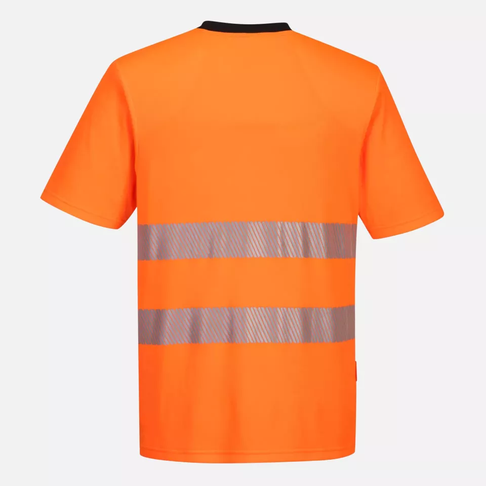 Portwest DX413OBR, DX4 Hi-Vis T-Shirt Kurzarm, Orange/Schwarz, image 2, gallery thumbnail