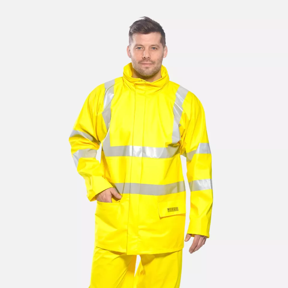 Portwest FR41ORR, Sealtex Flame Hi-Vis FR Jacket, Orange, image 2, gallery thumbnail
