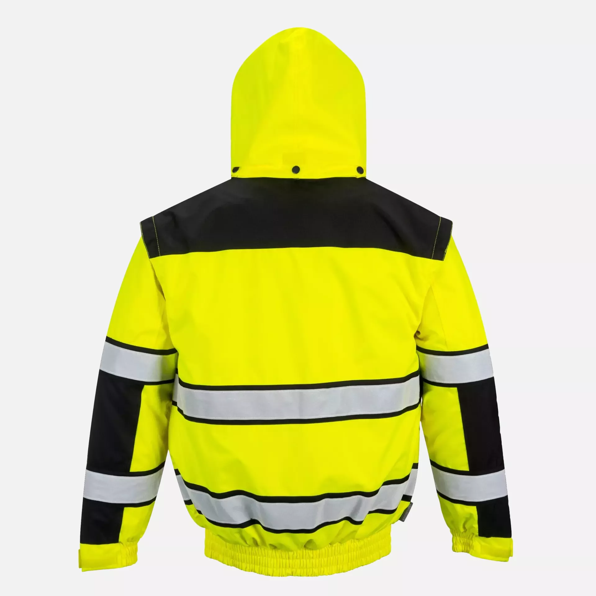 Portwest C466YBR, Hi-Vis 3-in-1 Contrast Winter Bomber Jacket, Yellow/Black, image 3