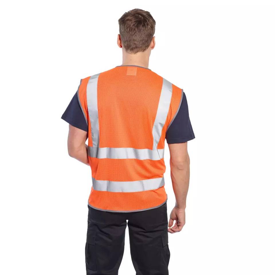Portwest C370ORR, Hi-Vis Mesh Band and Brace Vest, Orange, image 5, gallery thumbnail