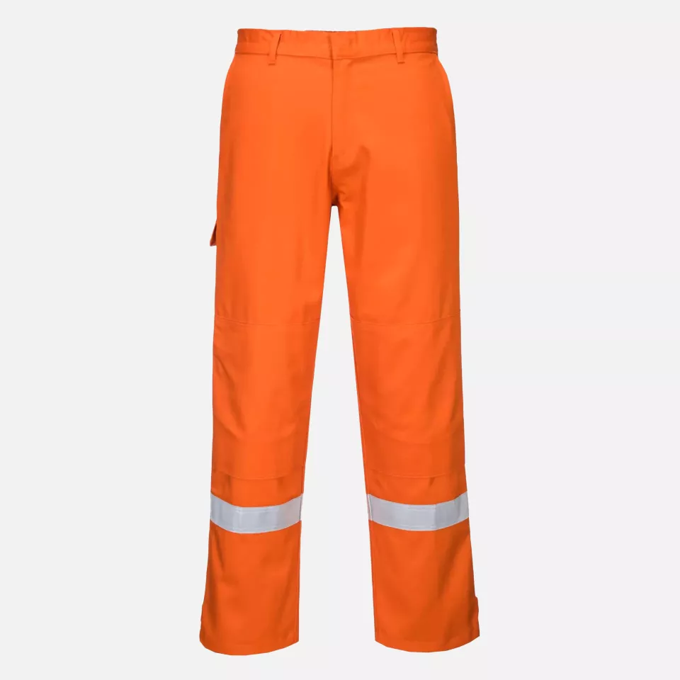 Portwest FR26ORT, Bizflame Work Trousers, Orange Tall, image 1, gallery thumbnail