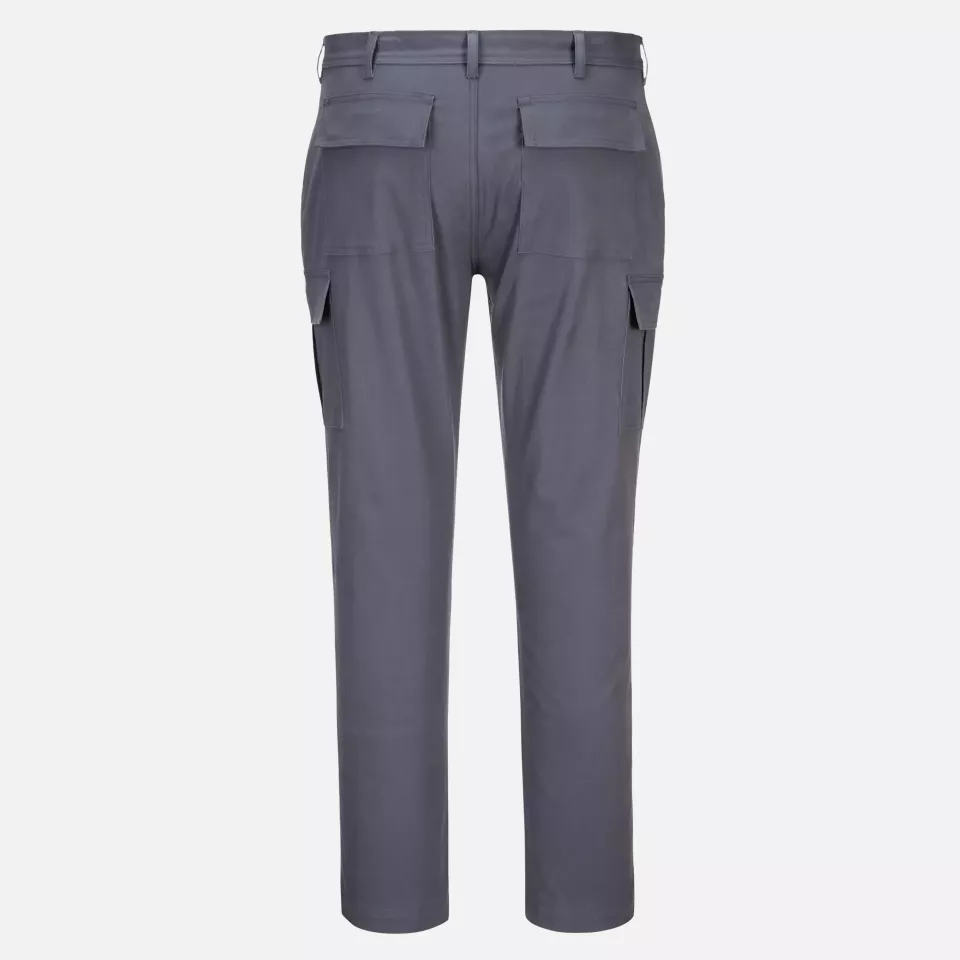 Portwest S231CGR, WX2 Eco Stretch Slim Fit Combat Trousers, Charcoal Grey, image 2, gallery thumbnail