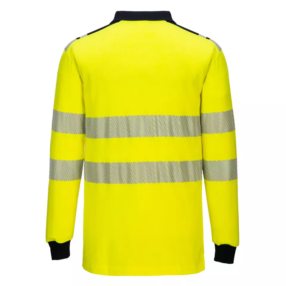 Portwest FR702YNR, PW3 FR Modaflame Hi-Vis Poloshirt, Gelb/Marine, image 2, gallery thumbnail