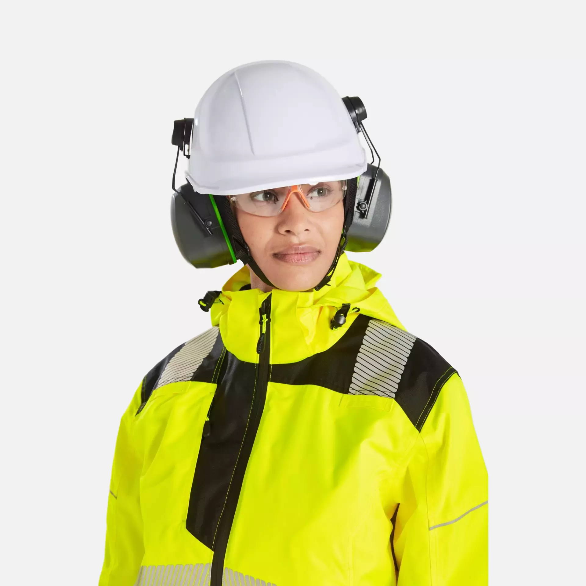 Portwest PW389YBR, PW3 Hi-Vis Women's Rain Jacket, Yellow/Black, image 5