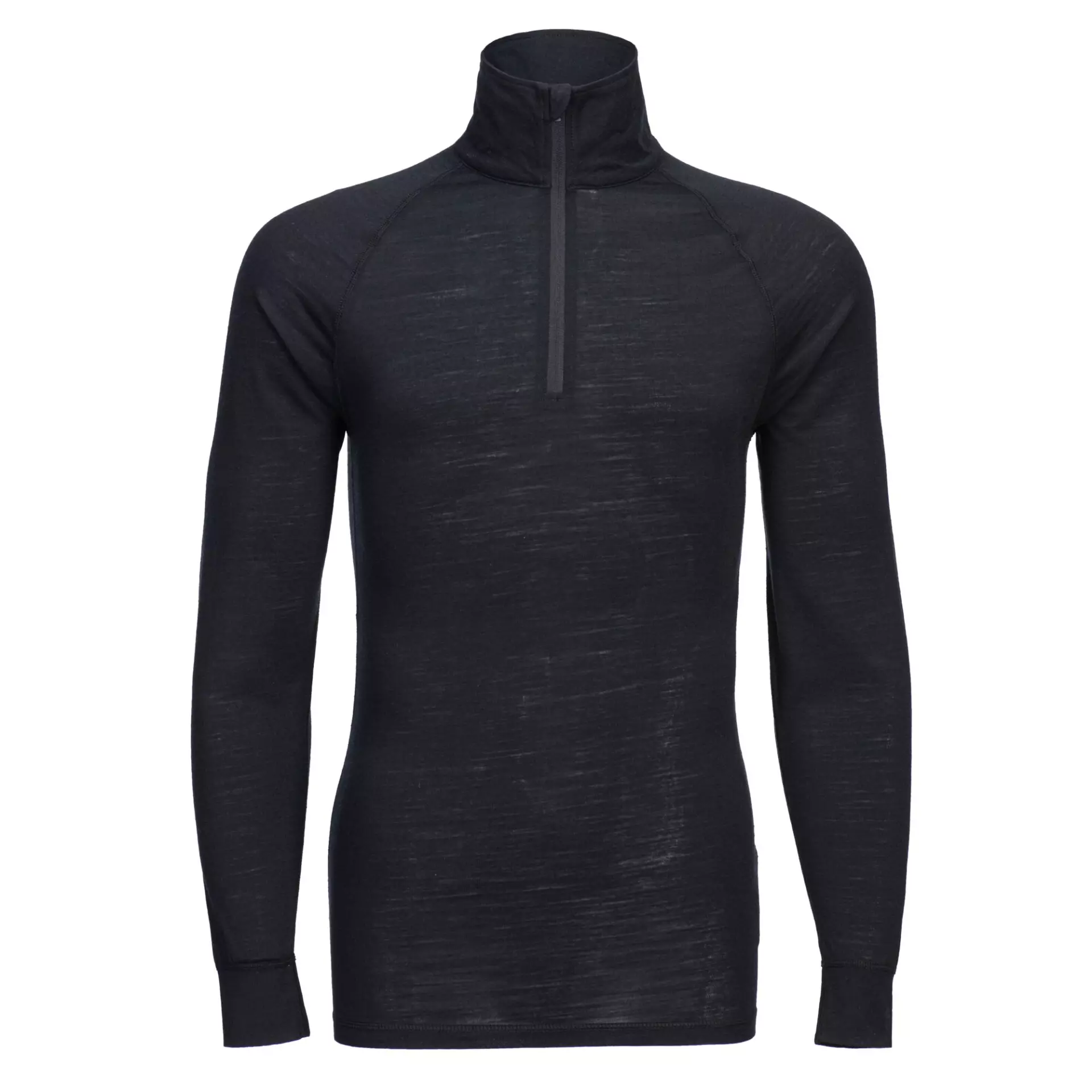 Portwest B184BKR, Merino Wool 1/4 Zip Baselayer Top, Black, image 1
