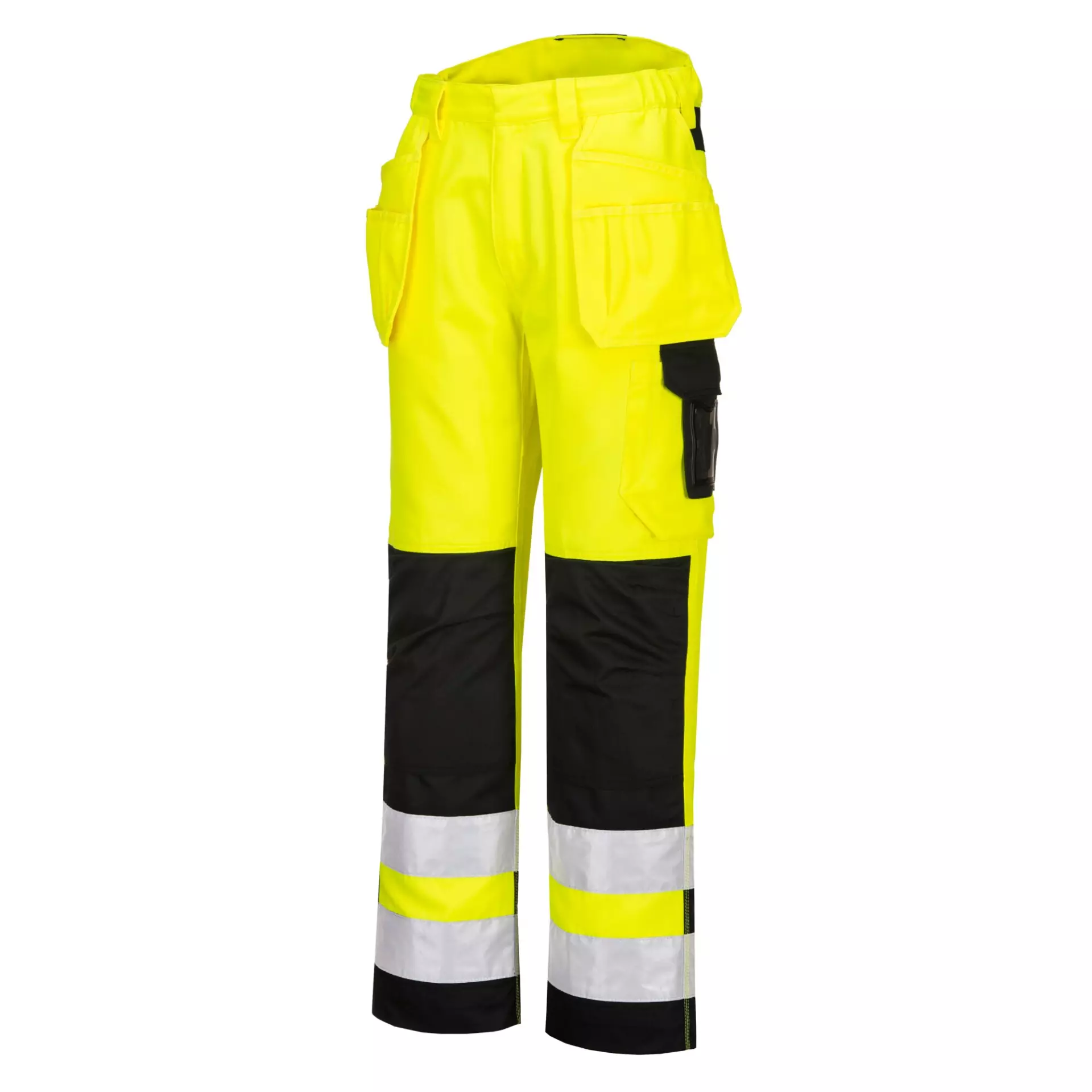 Portwest PW242YBR, PW2 Hi-Vis Holster Pocket Trousers, Yellow/Black, image 5