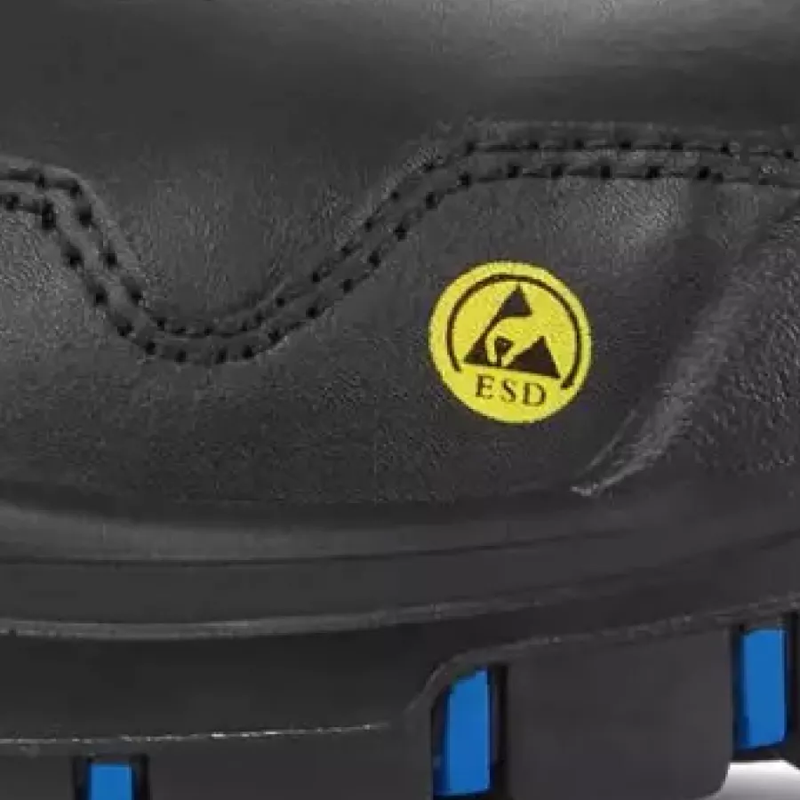 **Antistatische Eigenschaften** helfen, statische Aufladung zu verhindern, damit Sie sicher und auf Ihre Arbeit konzentriert bleiben.