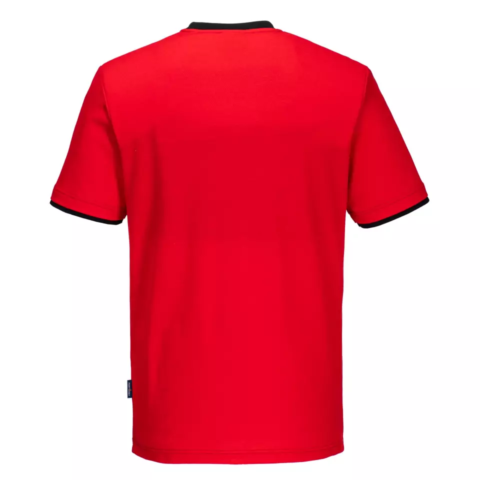 Portwest PW211RBK, PW2 Cotton Comfort T-Shirt S/S, Red/Black, image 2, gallery thumbnail