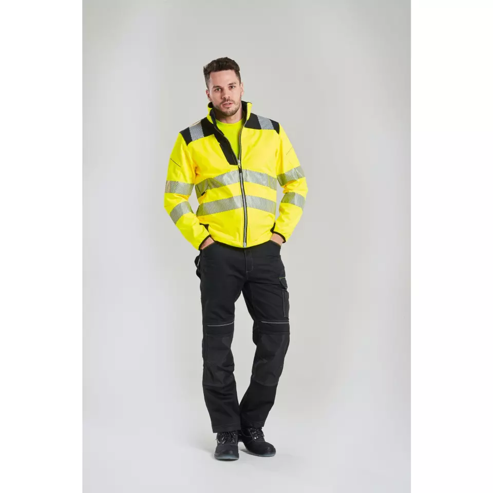 Portwest T402YBR, PW3 Hi-Vis Softshell (3L), Yellow/Black, image 7, gallery thumbnail