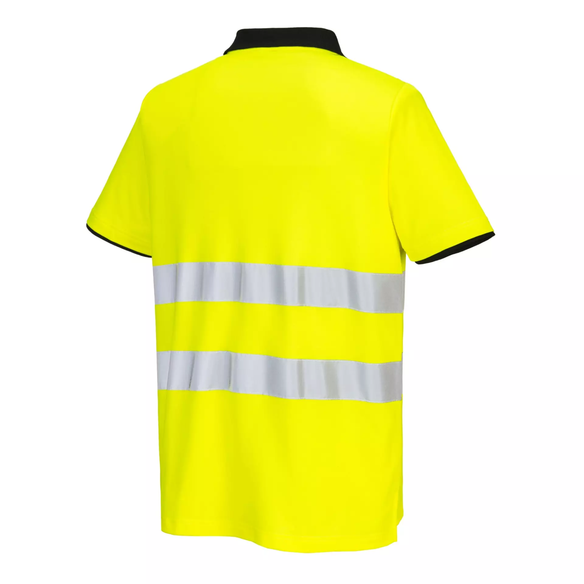 Portwest PW212YBR, PW2 Hi-Vis Cotton Comfort Polo Shirt S/S, Yellow/Black, image 3