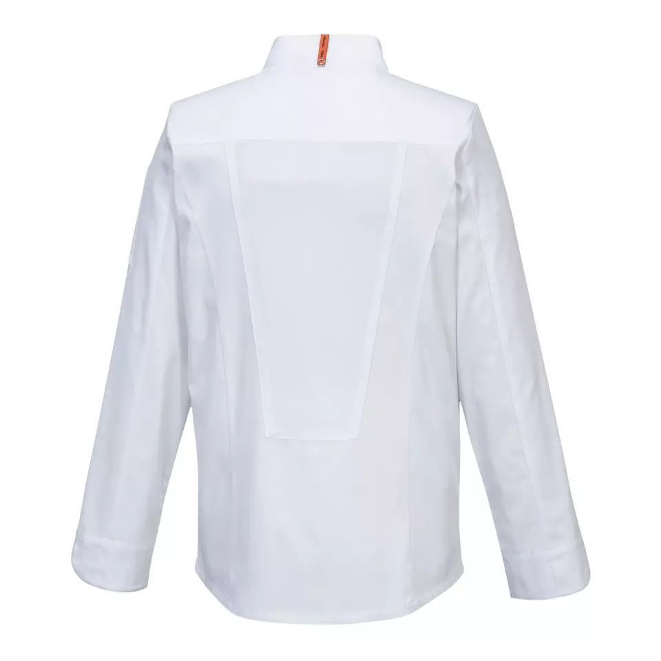 Portwest C846WHR, Chef's MeshAir Pro Stretch Jacket L/S, White, image 2, gallery thumbnail