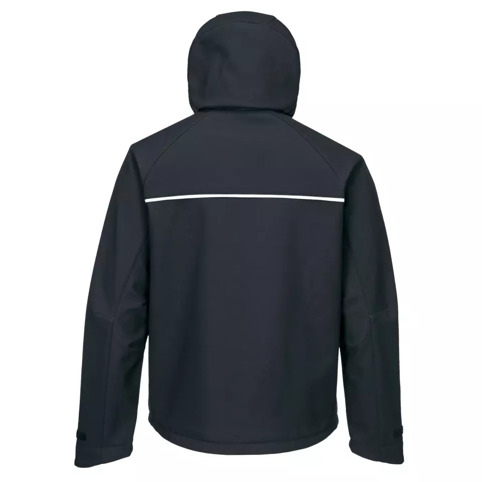 Portwest DX474BKR, DX4 Hooded Softshell (3L), Black, image 2, gallery thumbnail