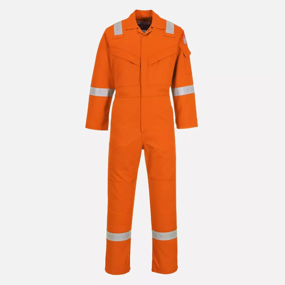 Portwest FR50ORR, Bizflame Work Anti-Static FR Coverall 350g, Orange, image 1, gallery thumbnail