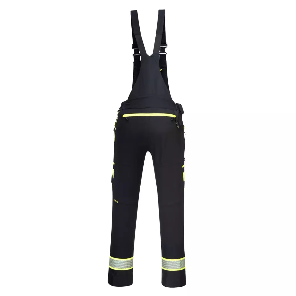Portwest DX441BKR, DX4 Work Bib and Brace, Black, image 2, gallery thumbnail
