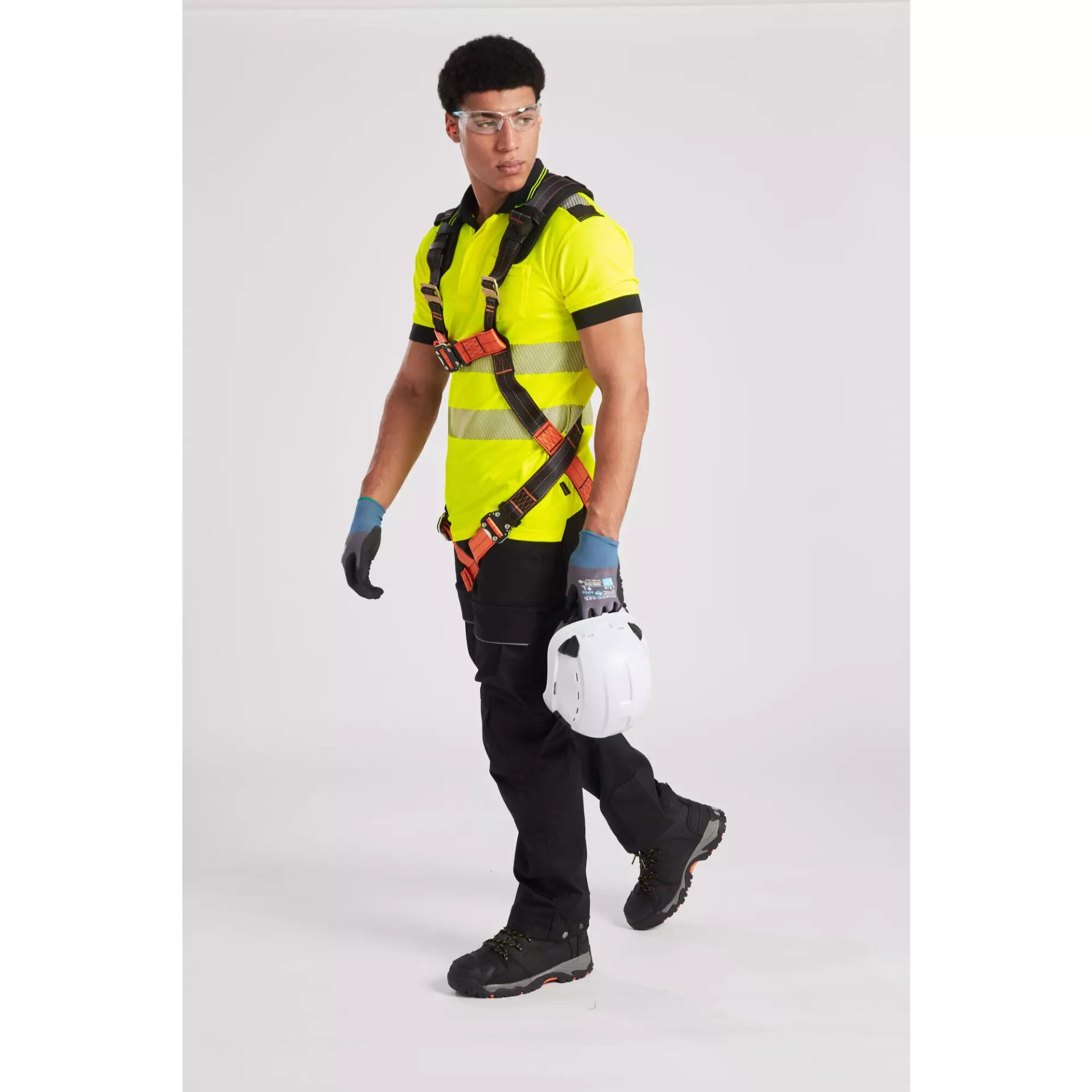 Portwest T180YBR, PW3 Hi-Vis Cotton Comfort Polo Shirt S/S, Yellow/Black, image 4