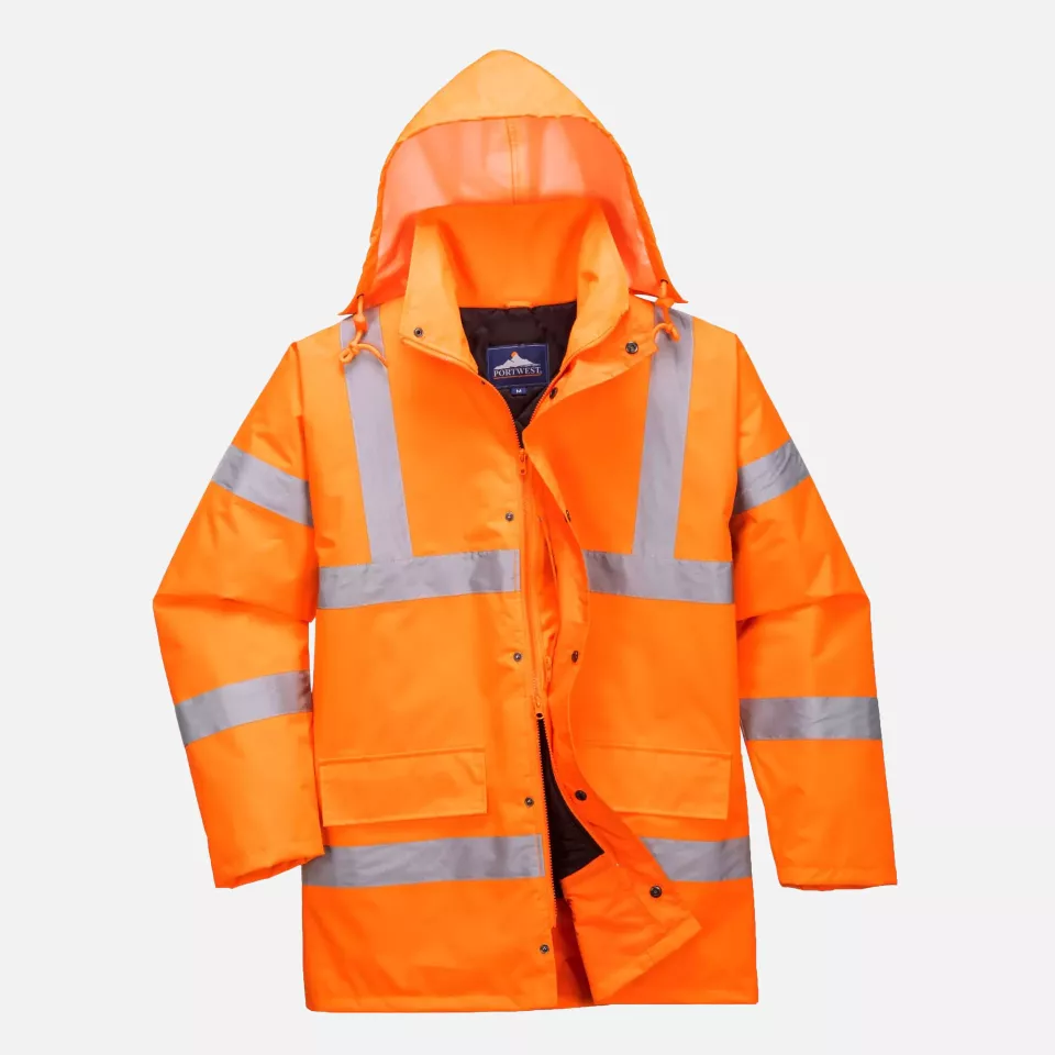 Portwest RT30ORR, Hi-Vis Winter Traffic Jacket, Orange, image 4, gallery thumbnail