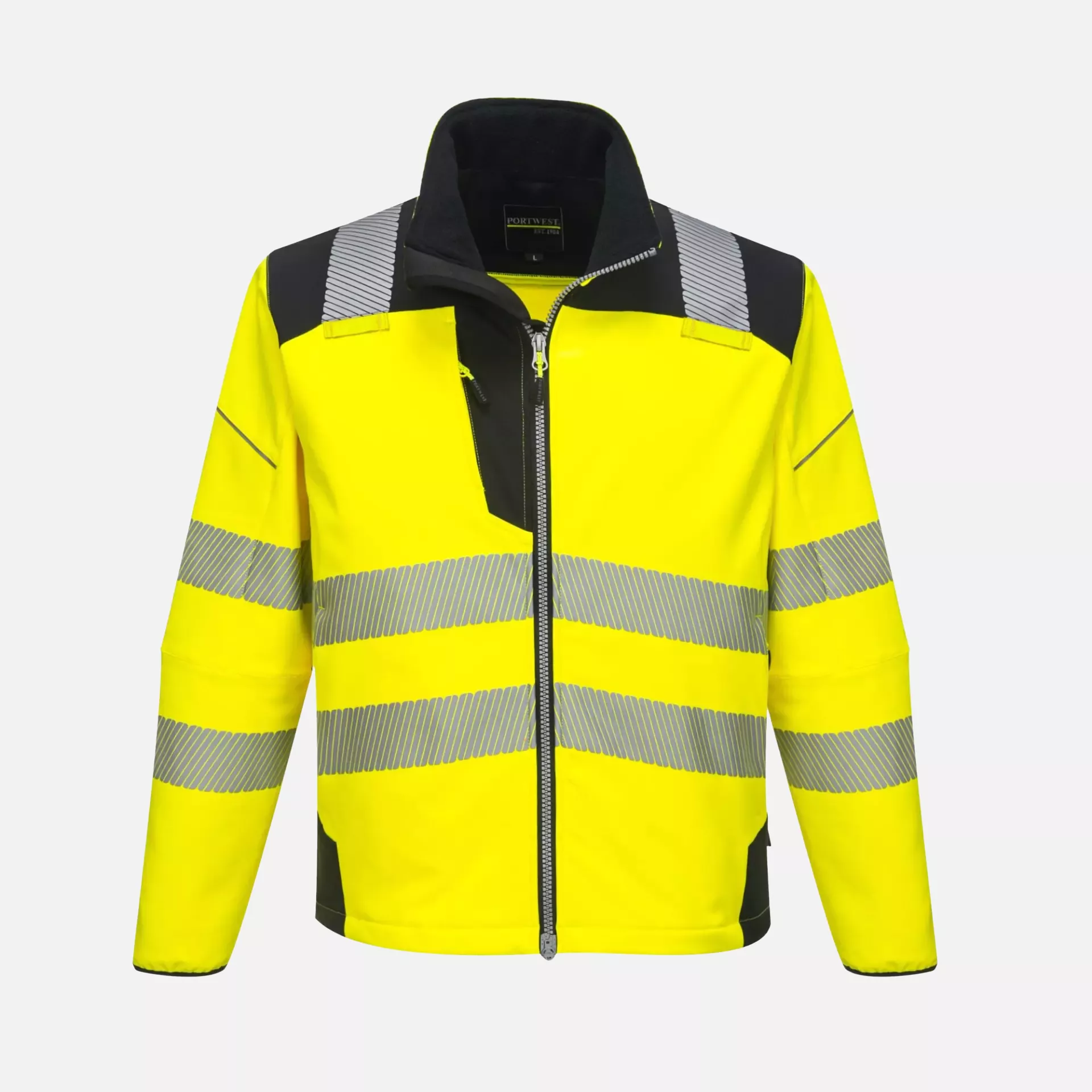 Portwest T402YBR, PW3 Hi-Vis Softshelljacke (3L), Gelb/Schwarz, image 1