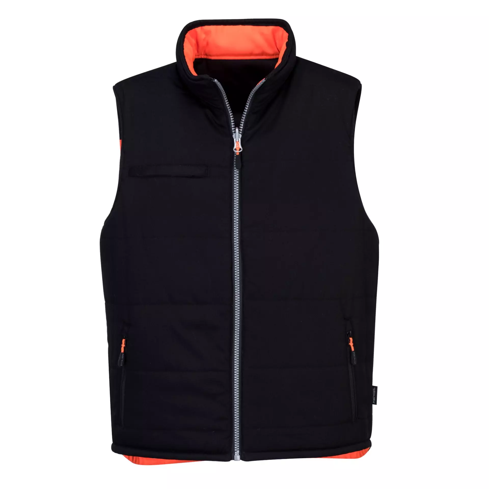 Portwest PW374OBR, PW3 Hi-Vis Reversible Bodywarmer, Orange/Black, image 3