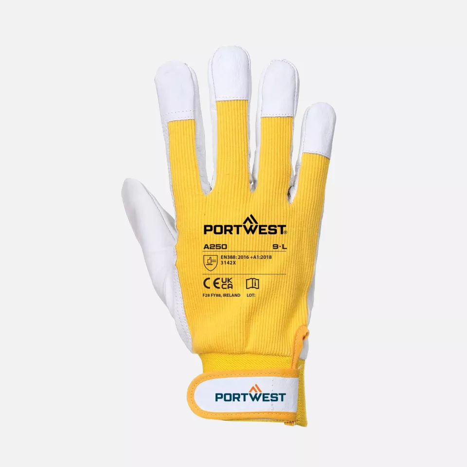 Portwest A250YER, Tergsus Glove, Size L, Yellow, image 1, gallery thumbnail