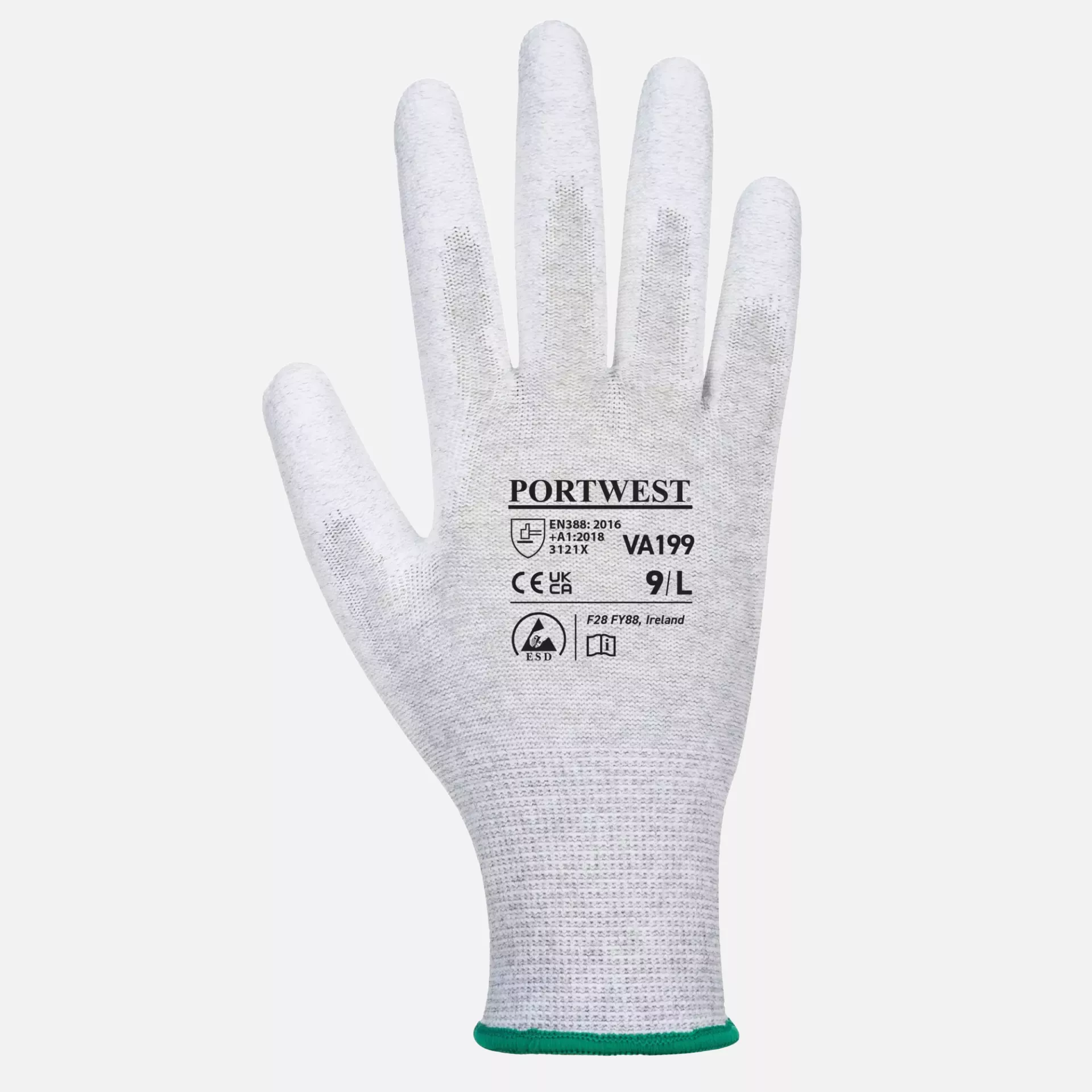 Portwest VA199G7R, Vending Antistatic PU Palm Glove, Grey, image 2