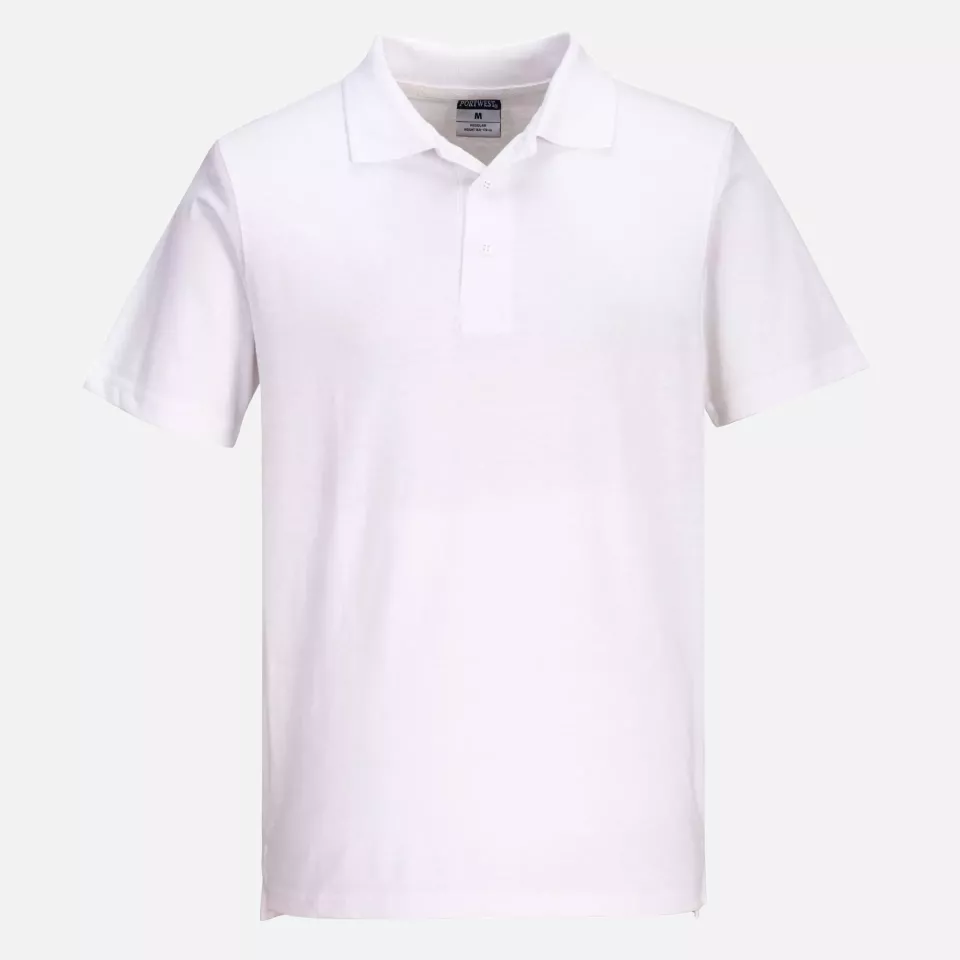 Portwest L210WHR, Lightweight Jersey Polo Shirt, White, image 1, gallery thumbnail