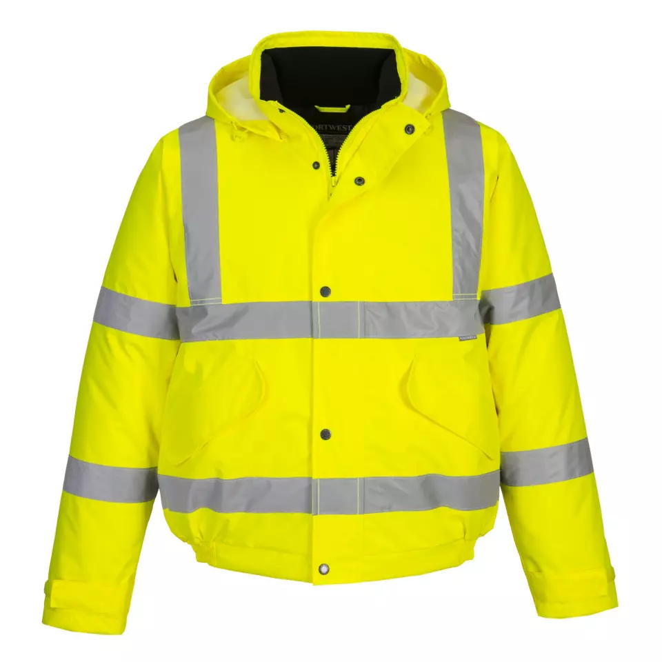 Portwest S463YER, Hi-Vis Winter Bomber Jacket, Yellow, image 1, gallery thumbnail