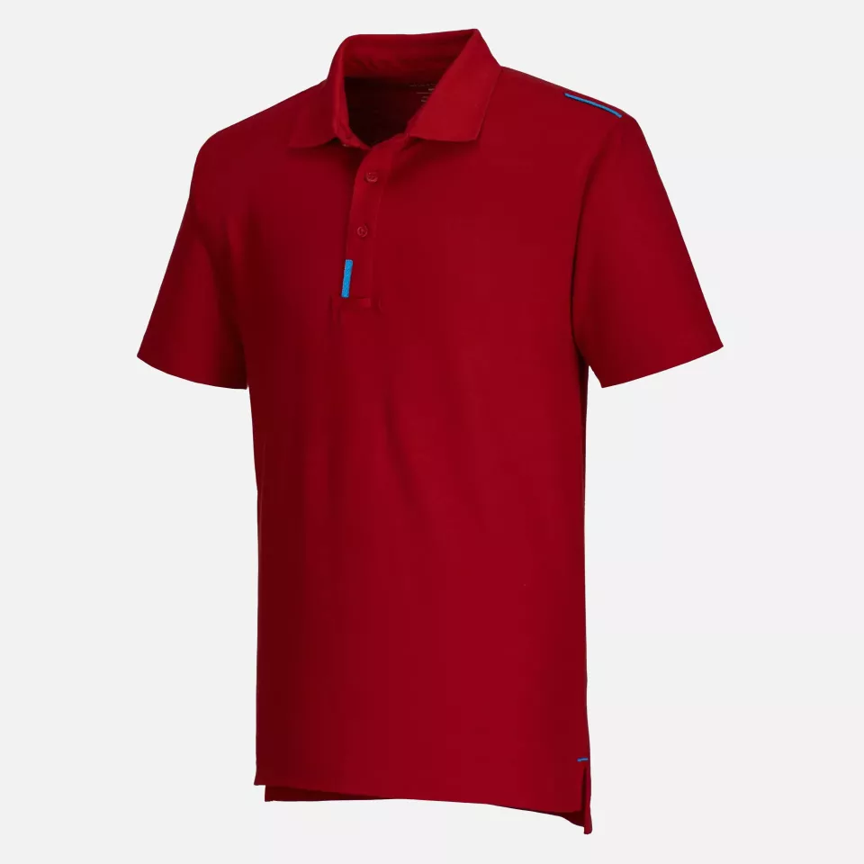 Portwest T720DRR, WX3 Polo Shirt, Deep Red, image 6, gallery thumbnail