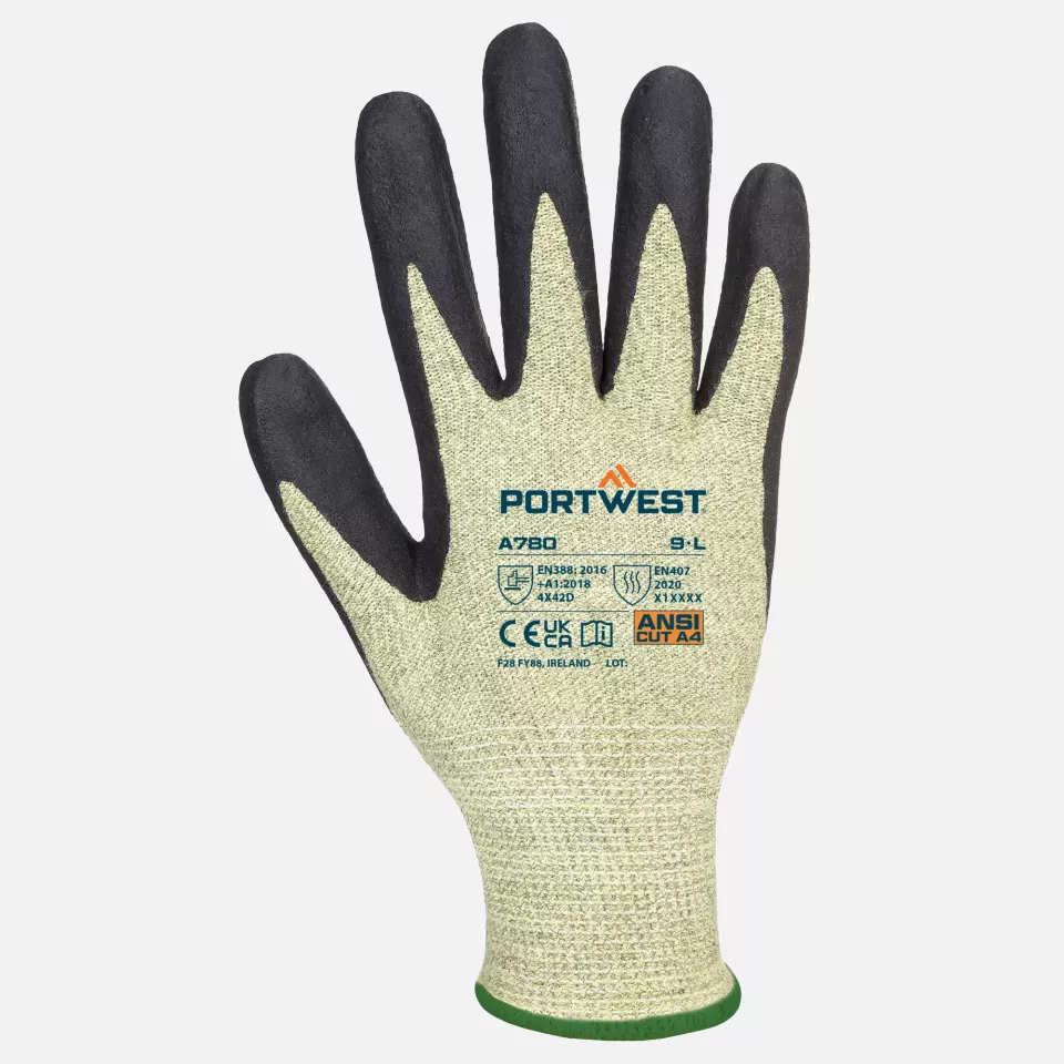 Portwest A780E8R, Arc Grip Glove, Green/Black, image 1, gallery thumbnail