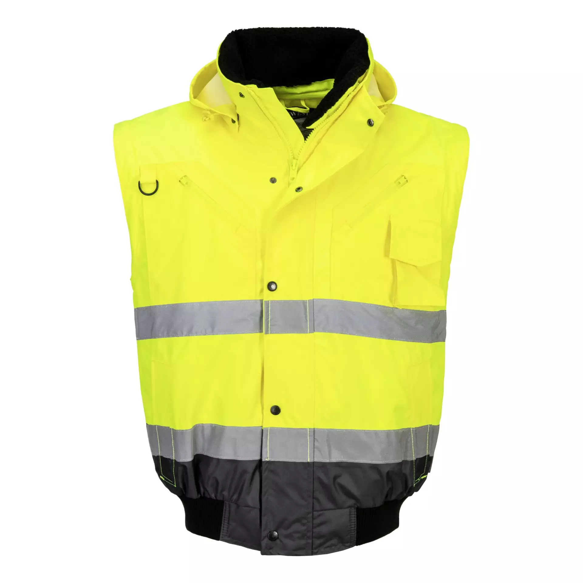 Portwest C465YGY, Hi-Vis 3-in-1 Contrast Bomber Jacket, Yellow/Grey, image 10
