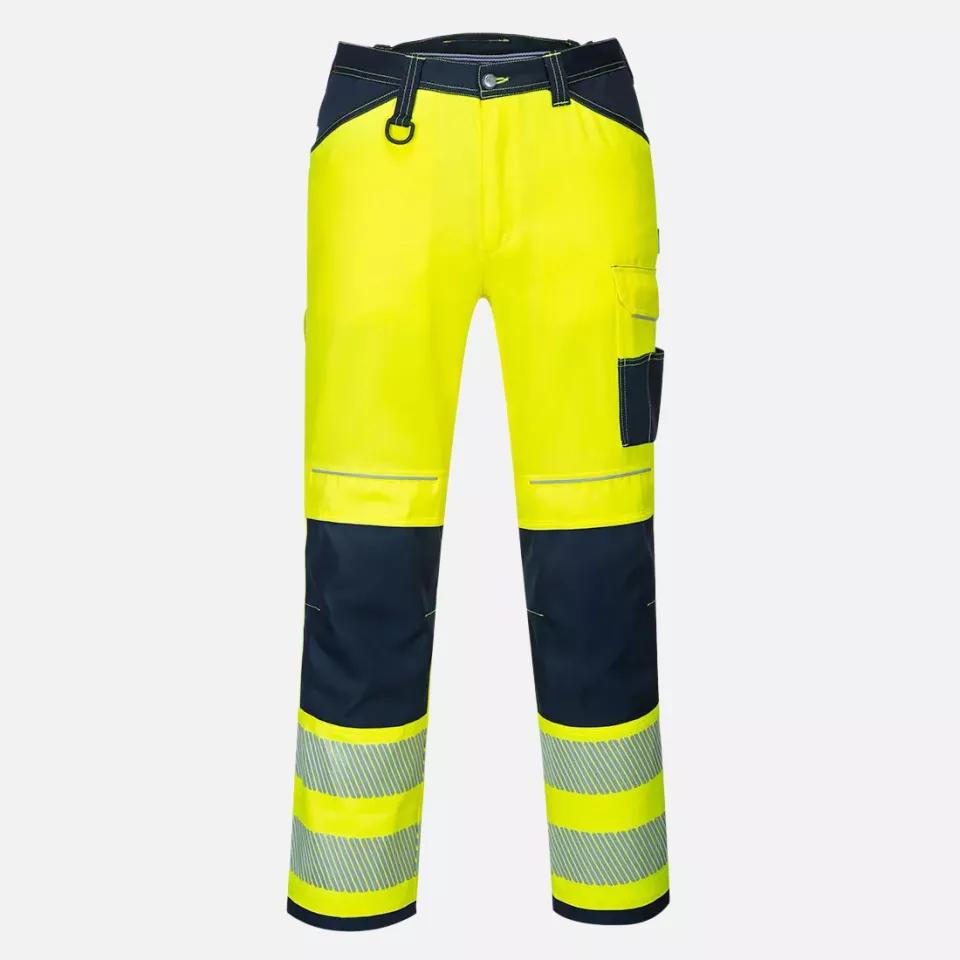 Portwest PW340YNS, PW3 Hi-Vis Arbeitshose, Gelb/Marine Kurz, image 1, gallery thumbnail