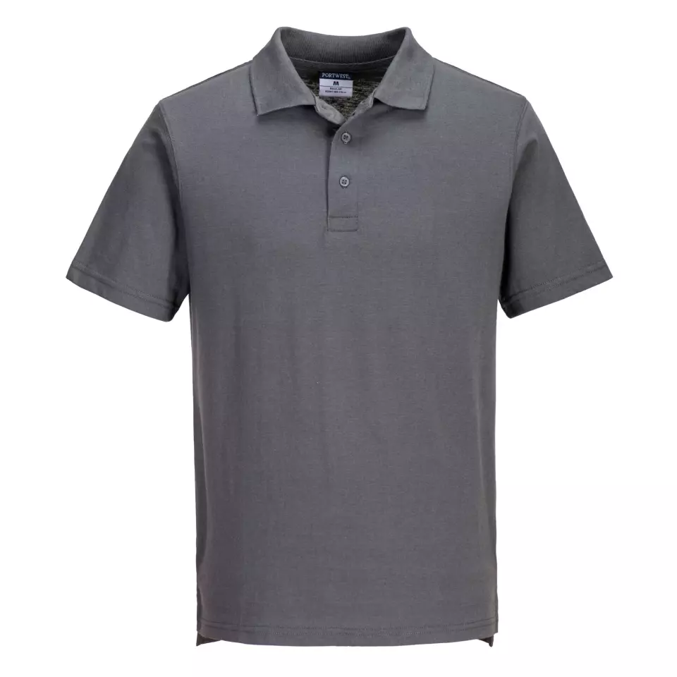 Portwest L210ZOR, Lightweight Jersey Polo Shirt, Zoom Grey, image 1, gallery thumbnail