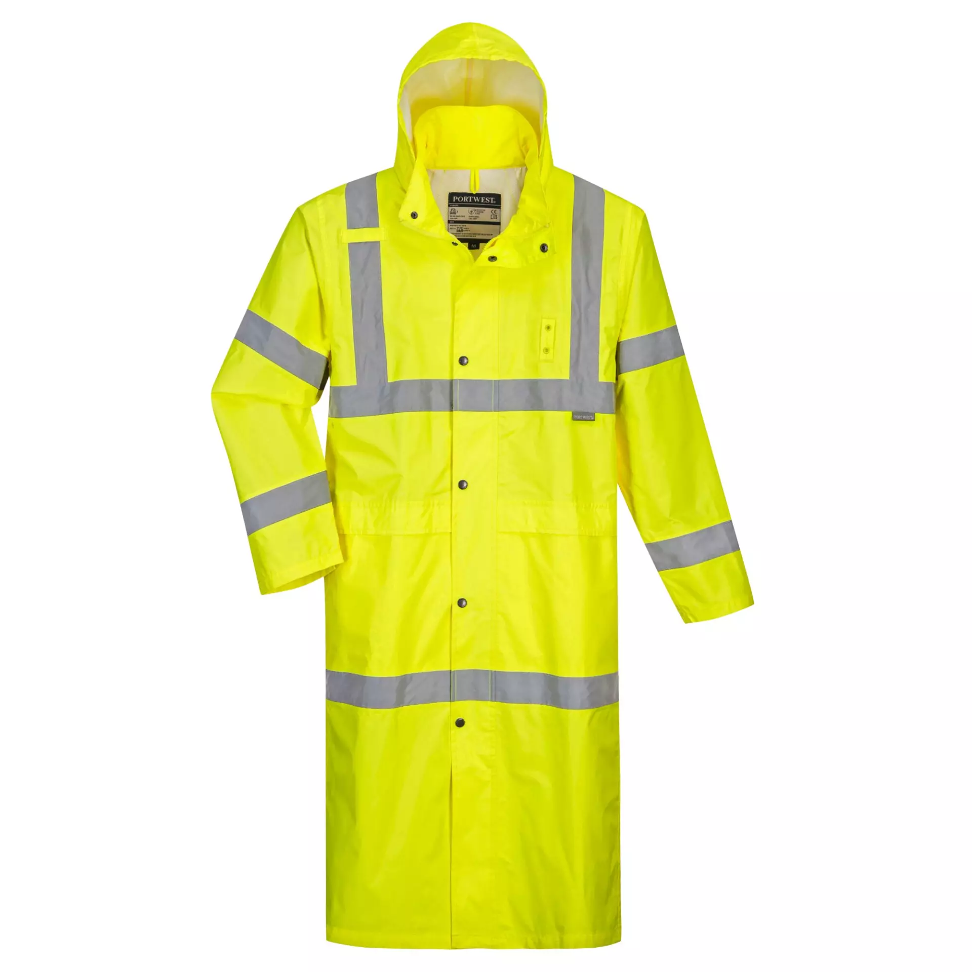 Portwest H445YER, Hi-Vis Rain Coat 122cm, Yellow, image 2