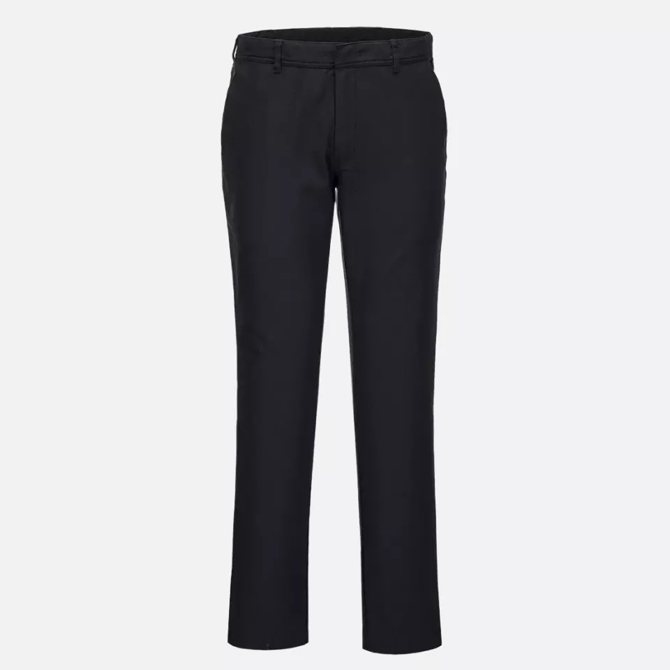 Portwest S232BKR, WX2 Eco Stretch Slim Chino Trousers, Black, image 1, gallery thumbnail