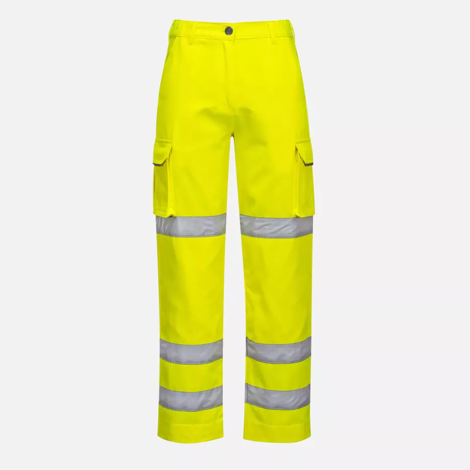 Portwest LW71YER, Warnschutz-Damen-Arbeitshose mit 3 Streifen, Gelb, image 1, gallery thumbnail