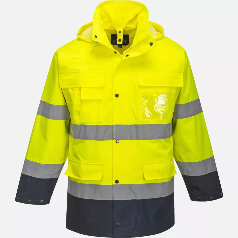 Portwest S162YNR, Hi-Vis 3-in-1 Contrast Lite Jacket, Yellow/Navy, image 1, gallery thumbnail