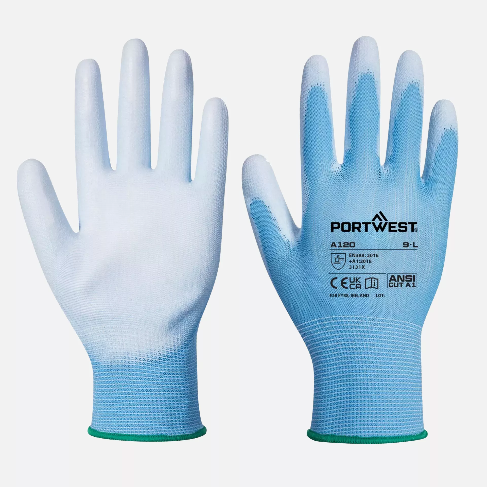 Portwest A120B4R, PU Palm Glove, Blue, image 3