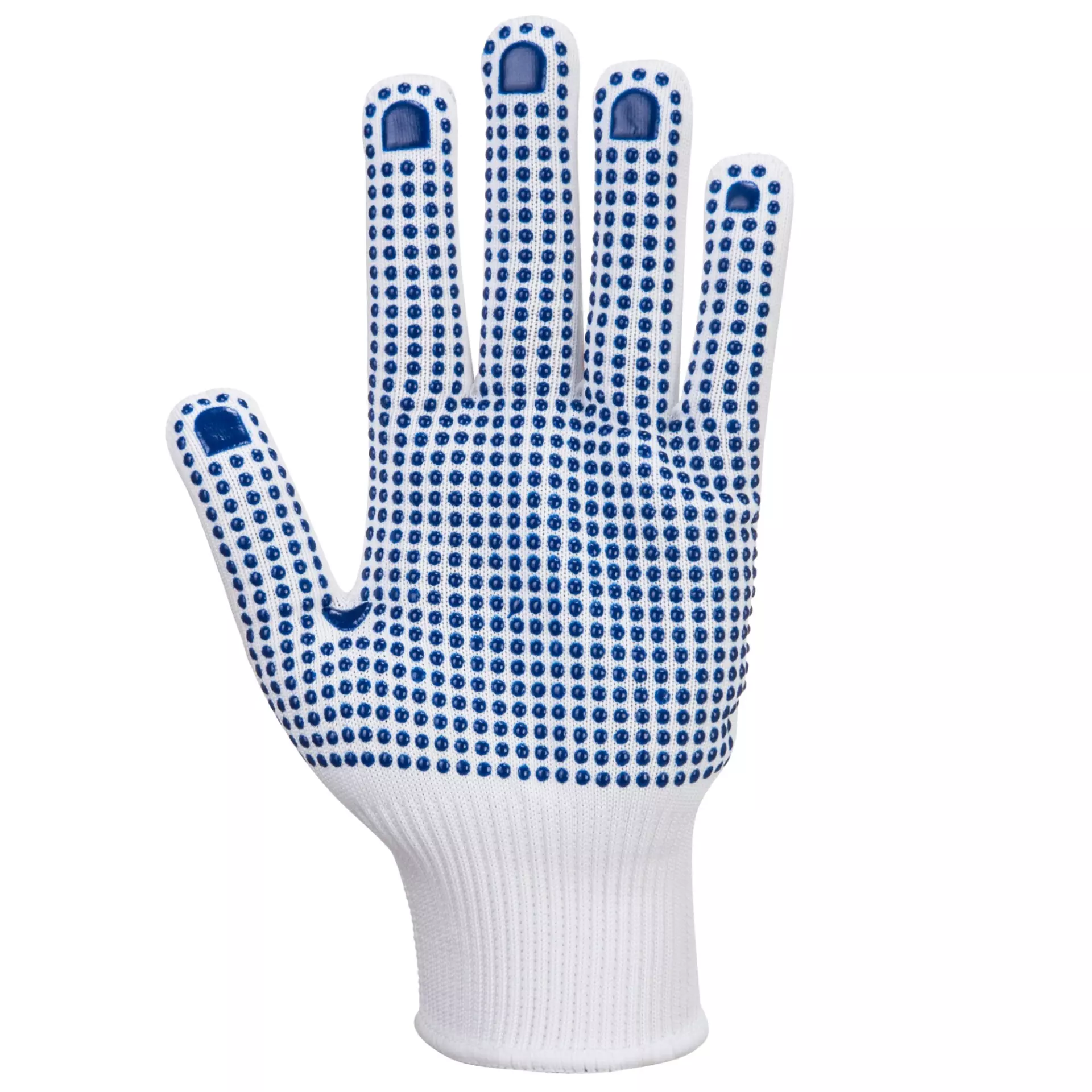 Portwest A110WBR, Polka Dot Glove, White/Blue, image 2