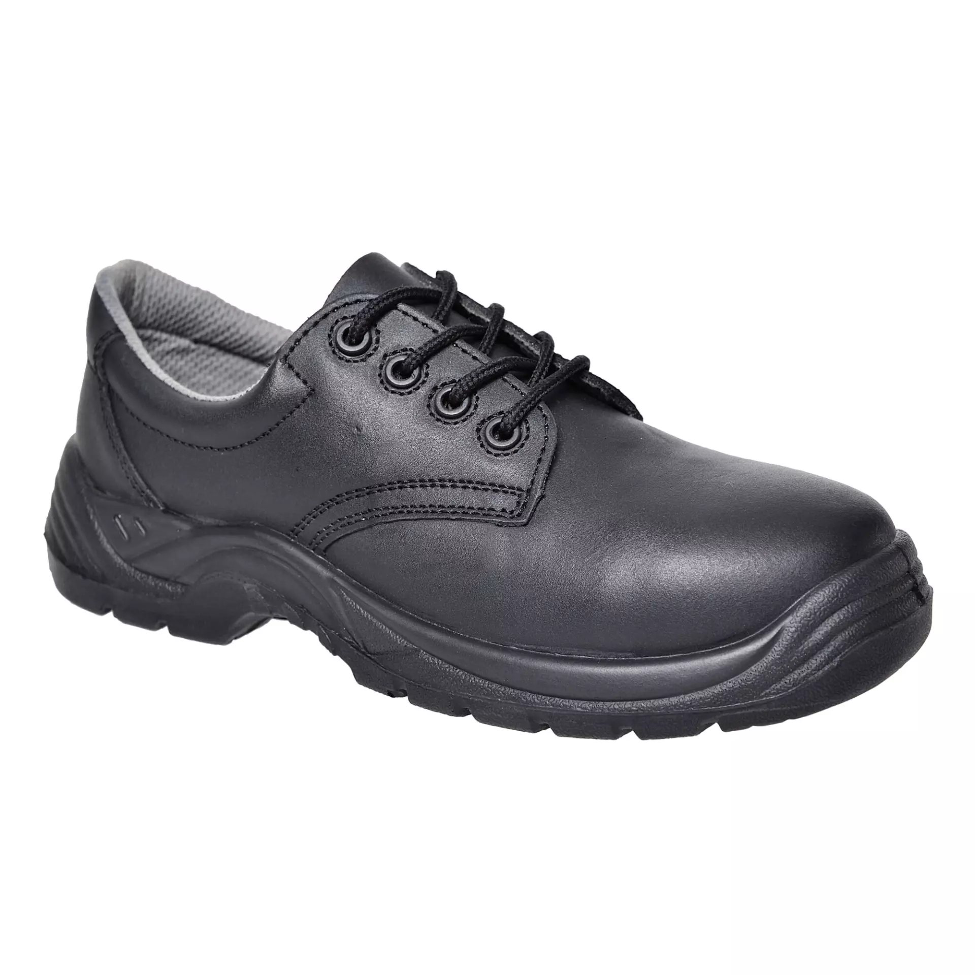 Portwest FC14BKR, Composite Action Leather Low Shoe S1P SRC, Black, image 1
