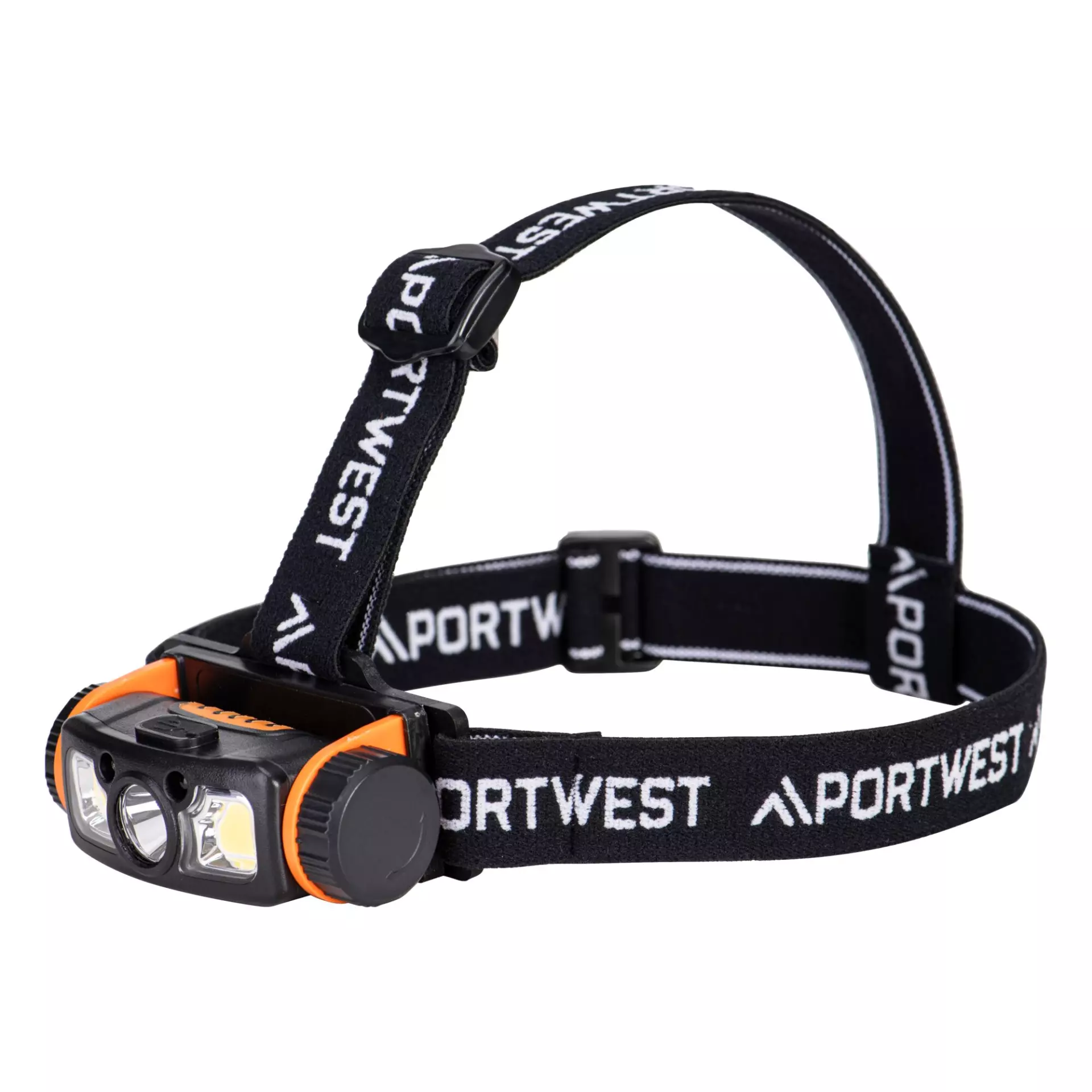 Portwest PA76BKO, LED motion sensor USB head light, Black/Orange, image 2