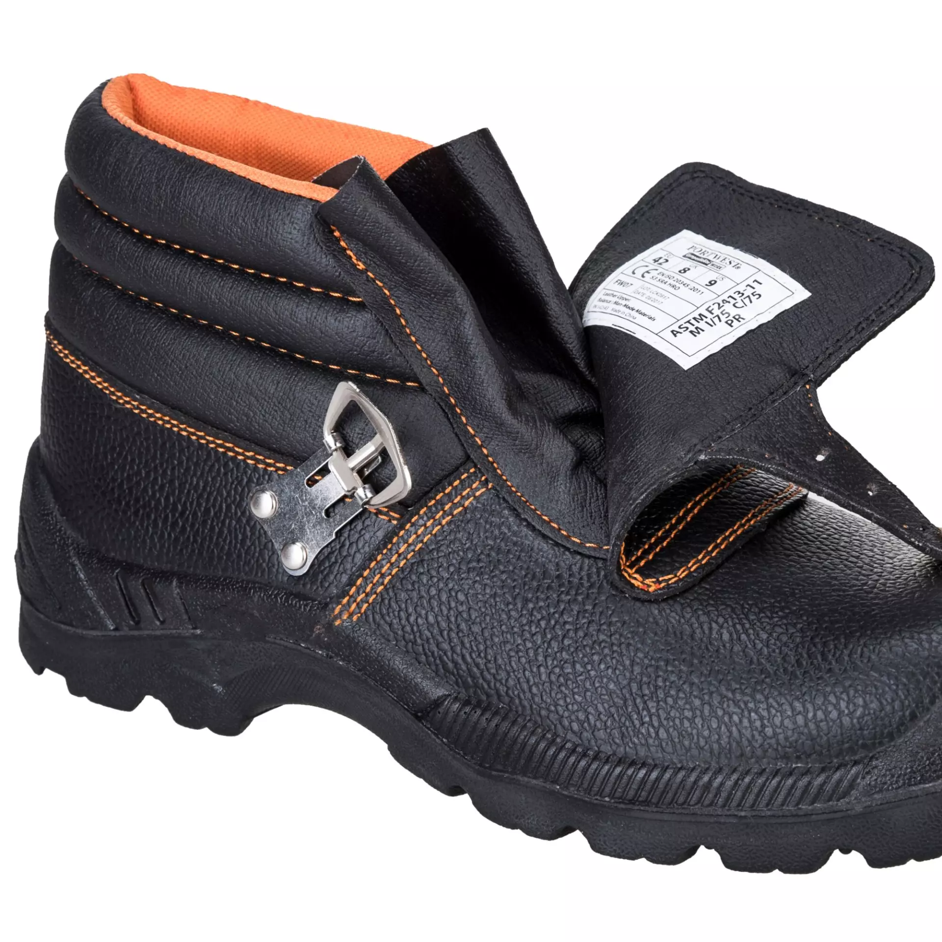 Portwest FW07BKR, Composite Action Leather Welders Boot S3L HRO SR, Black, image 2