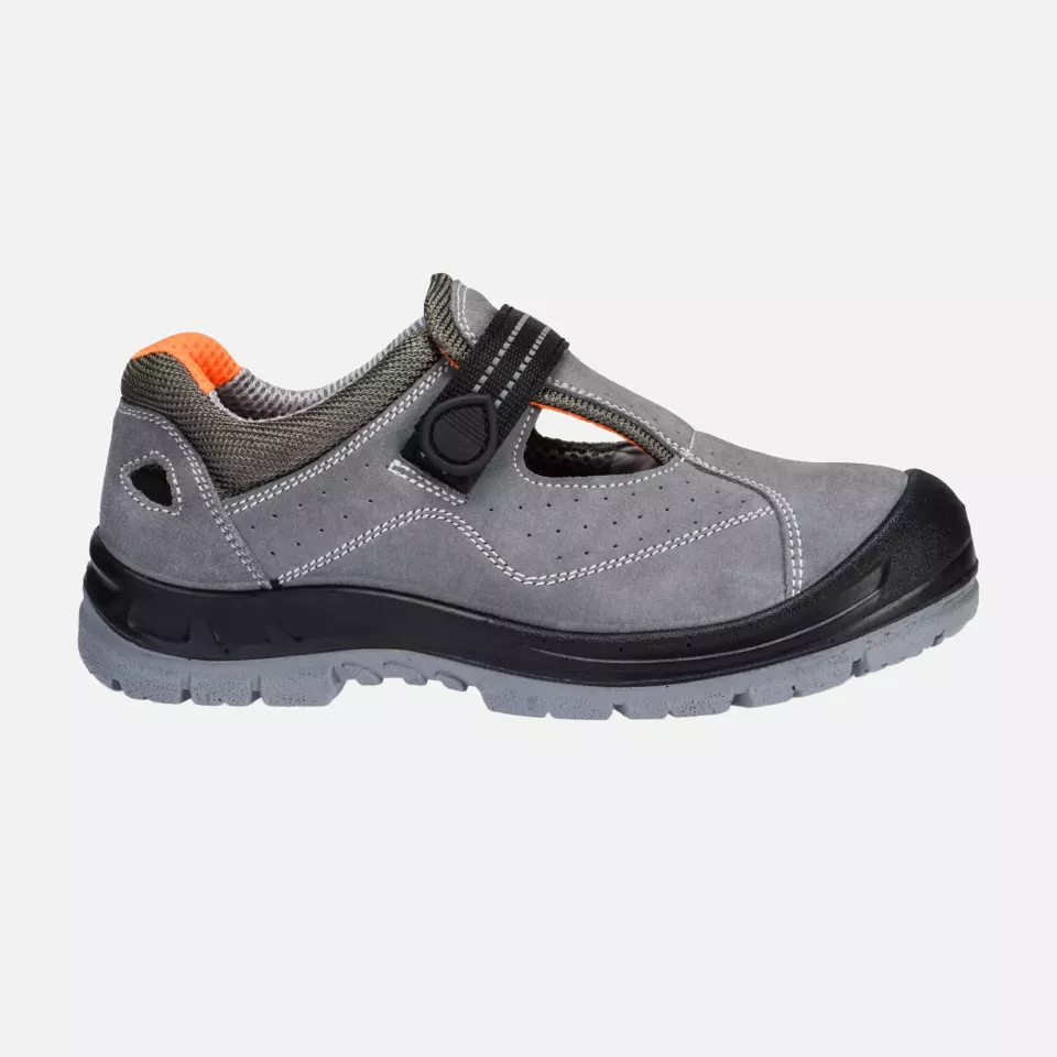 Portwest FW42GRR, Steel Cow Suede Leather Sandal S1 SR FO, Grey, image 1, gallery thumbnail
