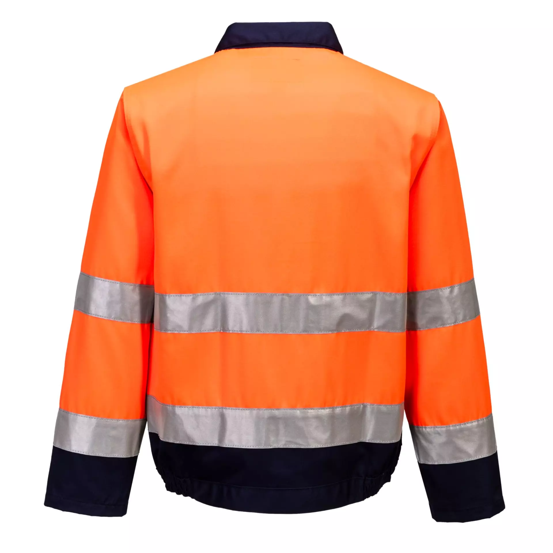 Portwest TX70ONR, Madrid Hi-Vis Contrast Bomber Jacket, Orange/Navy, image 2