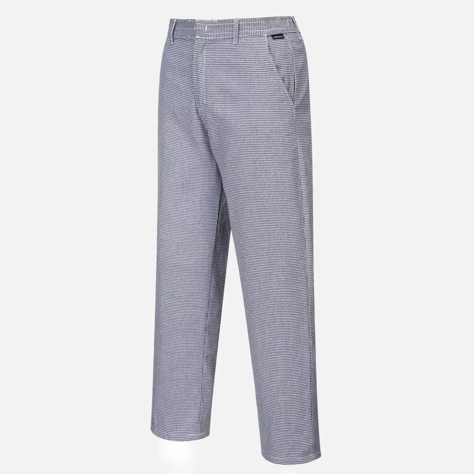 Portwest S068HTR, Harrow Chefs Trousers, Houndstooth, image 5, gallery thumbnail