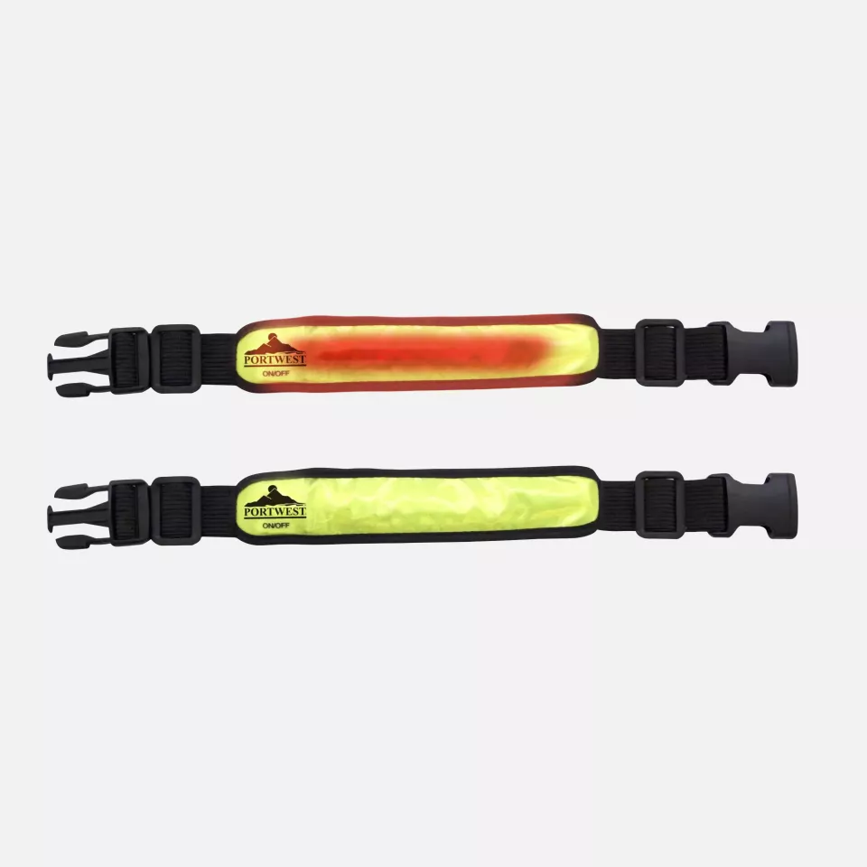 Portwest HV05YER, Illuminated Flashing Armband, Yellow, image 1, gallery thumbnail